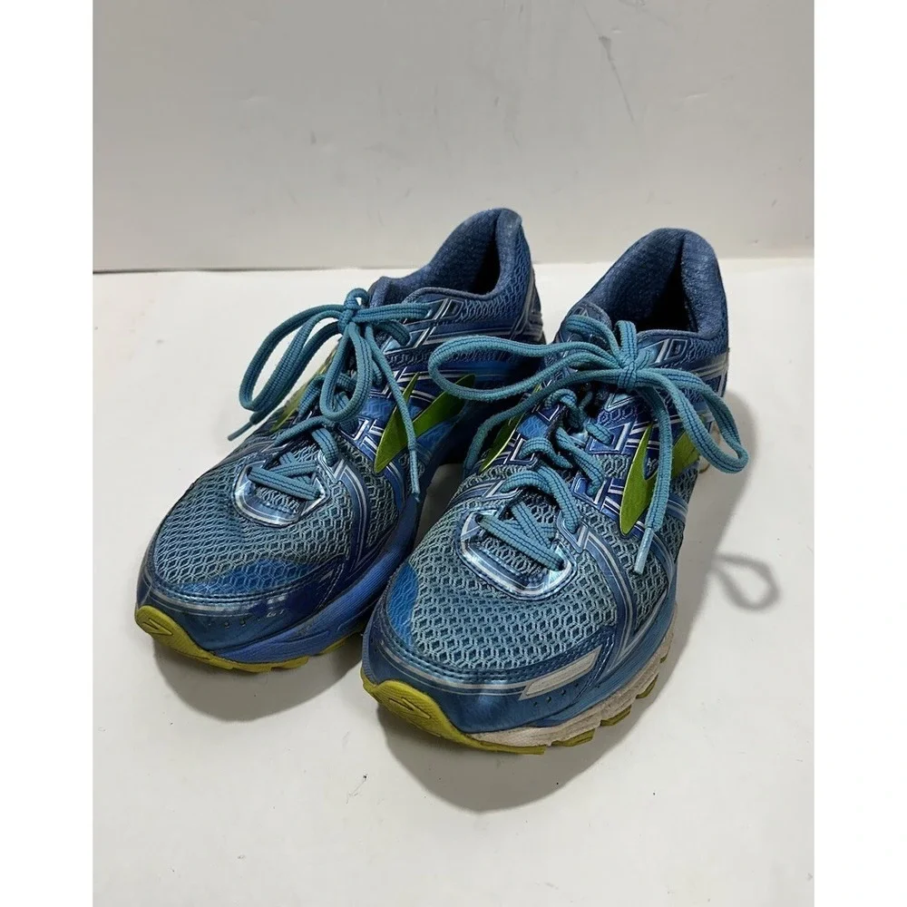 Brooks Adrenaline GTS 17 Womens 9.5 Sneakers Running Shoes Blue Green‎